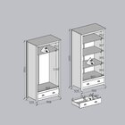 Guarda-roupa Solteiro 2 Portas 1 Gaveta Topázio 100% Madeira