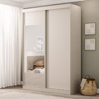 Guarda-roupa Solteiro 2 Portas 1 Porta Com Espelho Samambaia