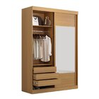 Guarda-roupa Solteiro 2 Portas 1 Porta Com Espelho Samambaia