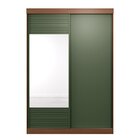 Guarda-roupa Solteiro 2 Portas 1 Porta Com Espelho Samambaia