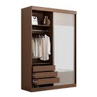 Guarda-roupa Solteiro 2 Portas 1 Porta Com Espelho Samambaia