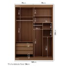 Guarda-roupa Solteiro 2 Portas 1 Porta Com Espelho Samambaia