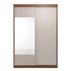 Guarda-roupa Solteiro 2 Portas 1 Porta Com Espelho Samambaia