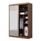 Guarda-roupa Solteiro 2 Portas 1 Porta Com Espelho Samambaia