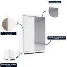 Guarda-roupa Solteiro 2 Portas 1 Porta Espelhada Com Pés Roya