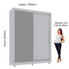 Guarda-roupa Solteiro 2 Portas 1 Porta Espelhada Turquesa Gel