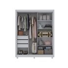 Guarda-roupa Solteiro 2 Portas 1 Porta Espelhada Turquesa Gel