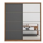 Guarda Roupa Solteiro 2 Portas 1 Porta Espelho Flex Belga Ii