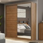 Guarda Roupa Solteiro 2 Portas 1 Porta Espelho Flex Belga Ii