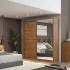 Guarda Roupa Solteiro 2 Portas 1 Porta Espelho Flex Belga Ii