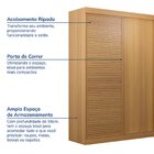 Guarda-roupa Solteiro 2 Portas 1 Porta Ripada Samambaia Cabec