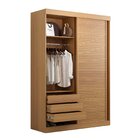 Guarda-roupa Solteiro 2 Portas 1 Porta Ripada Samambaia Cabec