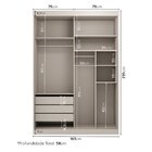 Guarda-roupa Solteiro 2 Portas 1 Porta Ripada Samambaia Cabec