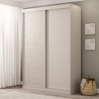 Guarda-roupa Solteiro 2 Portas 1 Porta Ripada Samambaia Cabec