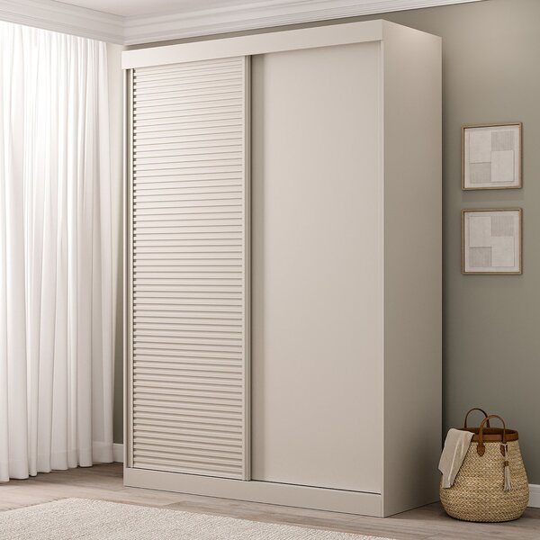 Guarda-roupa Solteiro 2 Portas 1 Porta Ripada Samambaia Cabec