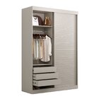 Guarda-roupa Solteiro 2 Portas 1 Porta Ripada Samambaia Cabec