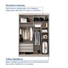 Guarda-roupa Solteiro 2 Portas 1 Porta Ripada Samambaia Cabec