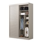 Guarda-roupa Solteiro 2 Portas 1 Porta Ripada Samambaia Cabec