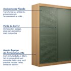 Guarda-roupa Solteiro 2 Portas 1 Porta Ripada Samambaia Cabec