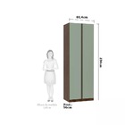 Guarda Roupa Solteiro 2 Portas 2 Cabideiros 80 Cm Prime Lucia