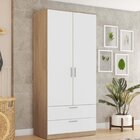 Guarda Roupa Solteiro 2 Portas 2 Gaveta 1 Cabideiro Brixton C