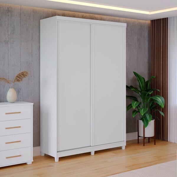 Guarda Roupa Solteiro 2 Portas 2 Gavetas 100% Mdf Dalas  Bran