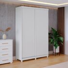 Guarda Roupa Solteiro 2 Portas 2 Gavetas 100% Mdf Dalas  Bran