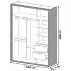 Guarda-roupa Solteiro 2 Portas 2 Gavetas 100% Mdf Off White T