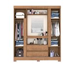 Guarda Roupa Solteiro 2 Portas 2 Gavetas Belem  Freijó Rústic