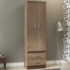 Guarda-roupa Solteiro 2 Portas 2 Gavetas Carvalho/imbuia 2062