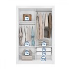 Guarda-roupa Solteiro 2 Portas 2 Gavetas Com Espelho 80022002