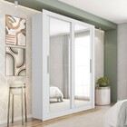 Guarda-roupa Solteiro 2 Portas 2 Gavetas Com Espelho 80022002