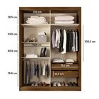 Guarda Roupa Solteiro 2 Portas 2 Gavetas Com Espelho Duquesa