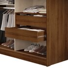 Guarda Roupa Solteiro 2 Portas 2 Gavetas Com Espelho Duquesa