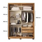 Guarda Roupa Solteiro 2 Portas 2 Gavetas Com Pés Duquesa Mel/