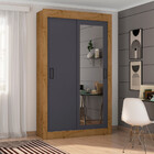 Guarda Roupa Solteiro 2 Portas 2 Gavetas Com Pés E Espelho Fl