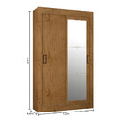 Guarda Roupa Solteiro 2 Portas 2 Gavetas Com Pés E Espelho Fl