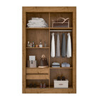 Guarda Roupa Solteiro 2 Portas 2 Gavetas Com Pés E Espelho Fl