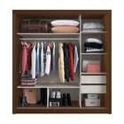 Guarda Roupa Solteiro 2 Portas 2 Gavetas Dublin  Nogueira/fen