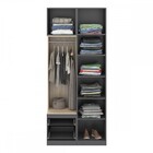 Guarda-roupa Solteiro 2 Portas 2 Gavetas Espresso/aveiro - Mó