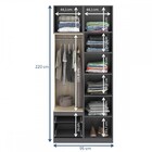 Guarda-roupa Solteiro 2 Portas 2 Gavetas Espresso/aveiro - Mó