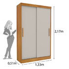 Guarda Roupa Solteiro 2 Portas 2 Gavetas - Firenze-cinamomo -