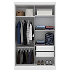 Guarda Roupa Solteiro 2 Portas 2 Gavetas - Firenze-neve - Tci