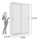 Guarda Roupa Solteiro 2 Portas 2 Gavetas - Firenze-neve - Tci