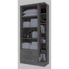 Guarda Roupa Solteiro 2 Portas 2 Gavetas Moju  Branco