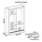 Guarda Roupa Solteiro 2 Portas 2 Gavetas Preto New Glass