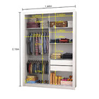 Guarda Roupa Solteiro 2 Portas 2 Gavetas Roma Carioca Móveis