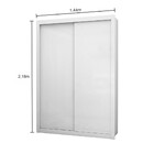 Guarda Roupa Solteiro 2 Portas 2 Gavetas Roma Carioca Móveis