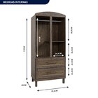 Guarda-roupa Solteiro 2 Portas 2 Gavetas Santana Imbuia Natur