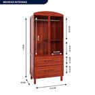 Guarda-roupa Solteiro 2 Portas 2 Gavetas Santana Mel